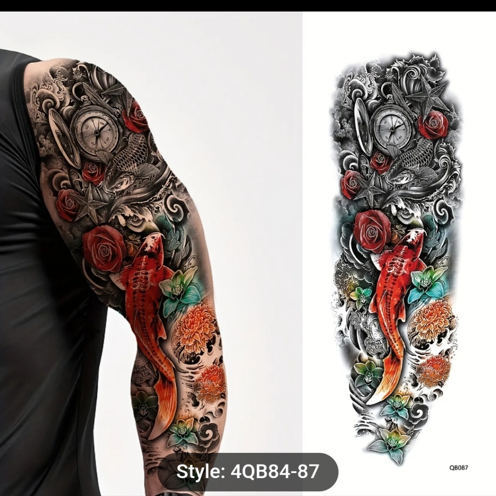 SALE BUNDLE TATTOOS FOR BOG2F Koi Temporary arm tattoo bundle tattoos for bogo